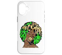 I Am My Ancestors Dreams Afro Black Queen Vintage Verde Lima Carcasa para iPhone 16 Plus