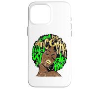 I Am My Ancestors Dreams Afro Black Queen Vintage Verde Lima Carcasa para iPhone 16 Pro MAX