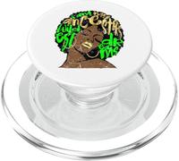 I Am My Ancestors Dreams Afro Black Queen Vintage Verde Lima PopSockets PopGrip para MagSafe