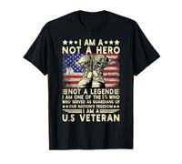 I Am Not A Hero Not A Legend US Veteran Day Bandera de Estados Unidos Camiseta