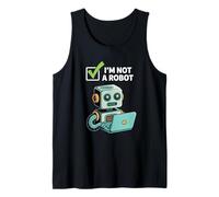 I Am Not A Robot Captcha Fun Computer Fun Nerd Funny Camiseta sin Mangas