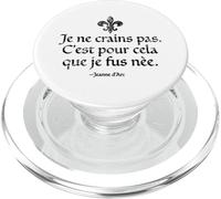 I Am Not Afraid I Was Born To Do This Juana de Arco Negro Envejecido PopSockets PopGrip para MagSafe