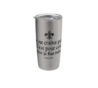 I Am Not Afraid I Was Born To Do This Juana de Arco Negro Envejecido Vaso térmico de acero inoxidable de doble pared