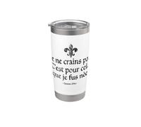 I Am Not Afraid I Was Born To Do This Juana de Arco Negro Envejecido Vaso térmico de acero inoxidable de doble pared