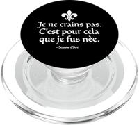 I Am Not Afraid I Was Born To Do This Juana de Arco Tinta Blanca PopSockets PopGrip para MagSafe