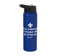 I Am Not Afraid I Was Born To Do This Juana de Arco Tinta Blanca Stainless Steel Insulated Water Bottle