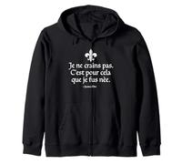 I Am Not Afraid I Was Born To Do This Juana de Arco Tinta Blanca Sudadera con Capucha