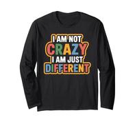 I Am Not Crazy I Am Just Different Raro único Manga Larga