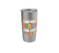 I Am Not Crazy I Am Just Different raro único Vaso térmico de acero inoxidable de doble pared