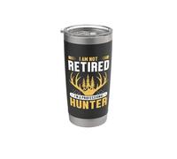 I Am Not Retired I'm A Professional Hunter Hunting Adventure Vaso térmico de acero inoxidable de doble pared