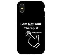 I Am Not Your Therapist Press Here Botón de Silencio sarcástico Carcasa para iPhone X/XS
