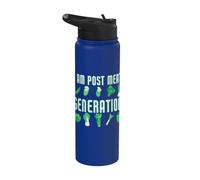 I Am Post Meat Generation Funny Veganismo Vegetal Vegetal Stainless Steel Insulated Water Bottle
