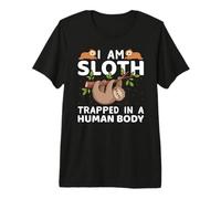 I Am Sloth Trapped In A Human Body Funny Sloths Lover Camiseta Premium