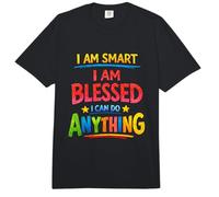 I Am Smart Blessed Can Do Anything Afirmation Colorido Bold Comfort Colors Adult Heavyweight T-Shirt