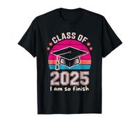 I Am So Finish Retro Class of 2025 Retro Vintage Graduación Camiseta