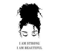 I am Strong - White Messy Bun