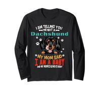 I Am Telling You I'm Not A Dachshund Dog Mom Puppy Lovers Manga Larga