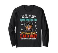 I Am Telling You I'm Not A Rottweiler Dog Mom Puppy Lovers Manga Larga