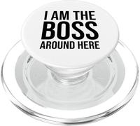 I Am The Boss Sign,Women Girl Boss I Am The Boss Around Here PopSockets PopGrip para MagSafe