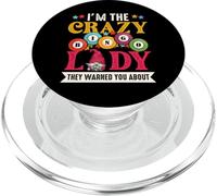 I Am The Crazy Bingo Lady Mujeres Hombres Bingo Divertido PopSockets PopGrip para MagSafe