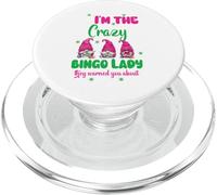 I Am The Crazy Bingo Lady Mujeres Hombres Bingo Divertido PopSockets PopGrip para MagSafe