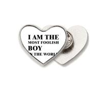 I Am The Foolish Boy Art Deco Fashion Heart Metal Pin Clip Love