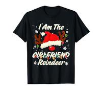 I Am The Girlfriend Reindeer Christmas Family Costume Party Camiseta