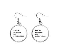I Am The Humblest Boy - Pendientes colgantes de plata para mujer