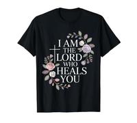 I Am The Lord Who Heals You Bible Christian Healing - Camiseta gráfica económica, Hombre, Negro, S