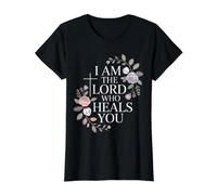 I Am The Lord Who Heals You Bible Christian Healing - Camiseta gráfica económica, Mujer, Negro, S
