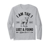I Am The Lost and Found Christian Lamb Verso de la Biblia Arte de fe Manga Larga