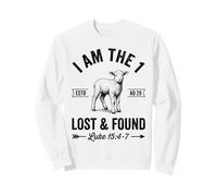 I Am The Lost and Found Christian Lamb Verso de la Biblia Arte de fe Sudadera