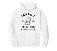 I Am The Lost and Found Christian Lamb Verso de la Biblia Arte de fe Sudadera con Capucha