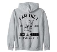 I Am The Lost and Found Christian Lamb Verso de la Biblia Arte de fe Sudadera con Capucha