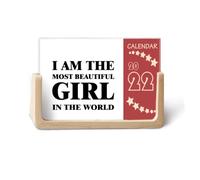 I Am The Most Beautiful Girl 2022 Calendario de escritorio Planificador de 12 meses