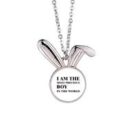 I Am The Precious Boy Art Deco - Collar con colgante de conejo de moda