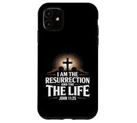 I Am The Resurrection Juan 11:25 Versículo de la Biblia Cristiana Carcasa para iPhone 11