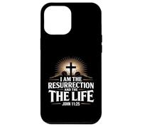 I Am The Resurrection Juan 11:25 Versículo de la Biblia Cristiana Carcasa para iPhone 12 Pro Max