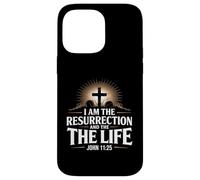 I Am The Resurrection Juan 11:25 Versículo de la Biblia Cristiana Carcasa para iPhone 14 Pro Max