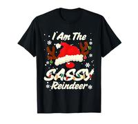 I Am The Sassy Reindeer Christmas Family Costume Party Camiseta