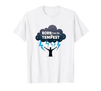 I Am The Storm: Born from The Tempest Arte Inspirador Camiseta, Hombre, Blanco, L