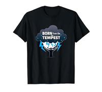 I Am The Storm: Born from The Tempest Arte Inspirador Camiseta, Hombre, Negro, 6XL