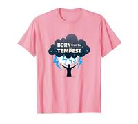 I Am The Storm: Born from The Tempest Arte Inspirador Camiseta, Hombre, Rosado, 3XL