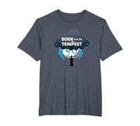 I Am The Storm: Born from The Tempest Arte Inspirador Camiseta, Hombre Tallas Grandes, Azul Jaspeado, 4X Alto