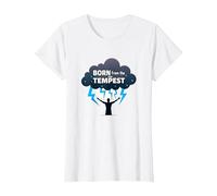 I Am The Storm: Born from The Tempest Arte Inspirador Camiseta, Mujer, Blanco, M