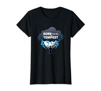 I Am The Storm: Born from The Tempest Arte Inspirador Camiseta, Mujer, Negro, S