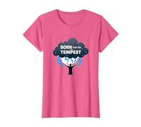 I Am The Storm: Born from The Tempest Arte Inspirador Camiseta, Mujer, Rosa Jaspeado, XS