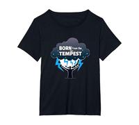 I Am The Storm: Born from The Tempest Arte Inspirador Camiseta, Mujer Tallas Grandes, Negro, 1XL Grande