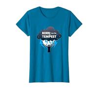 I Am The Storm: Born from The Tempest Arte Inspirador Camiseta, Mujer, Zafiro, M