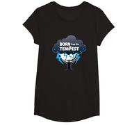 I Am The Storm: Born from The Tempest Arte Inspirador Camiseta, Niñas, Negro, XS